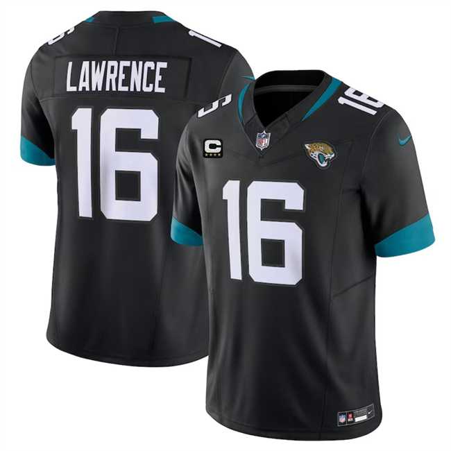 Men & Women & Youth Jacksonville Jaguars #16 Trevor Lawrence Black With 4-Star C Patch Vapor Untouchable Limited Stitched Jersey,We sell and wholesale Men & Women & Youth Jacksonville Jaguars #16 Trevor Lawrence Black With 4-Star C Patch Vapor Untouchable Limited Stitched Jersey on line form chian!